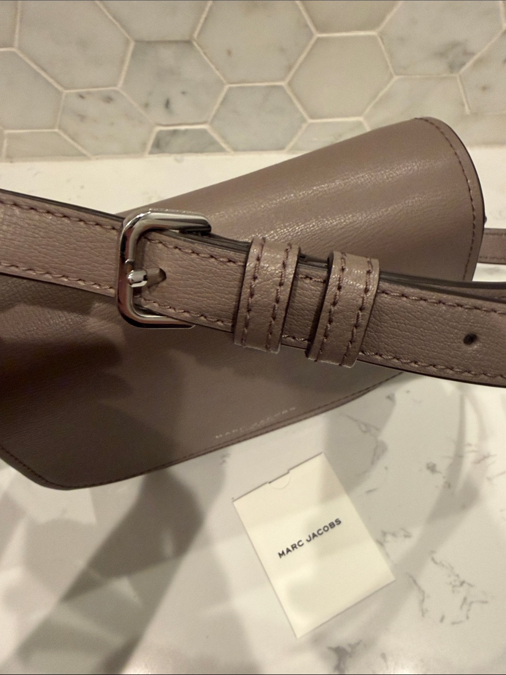 Marc Jacobs Taupe Leather Crossbody Bag - Picture 2 of 13